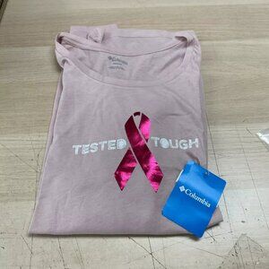 Columbia Women’s Forest Park Short Sleeve Tee Mineral Pink Tested Tough 3XL